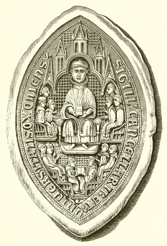 Siegel der Universität Oxford, ca. 1300 von English School