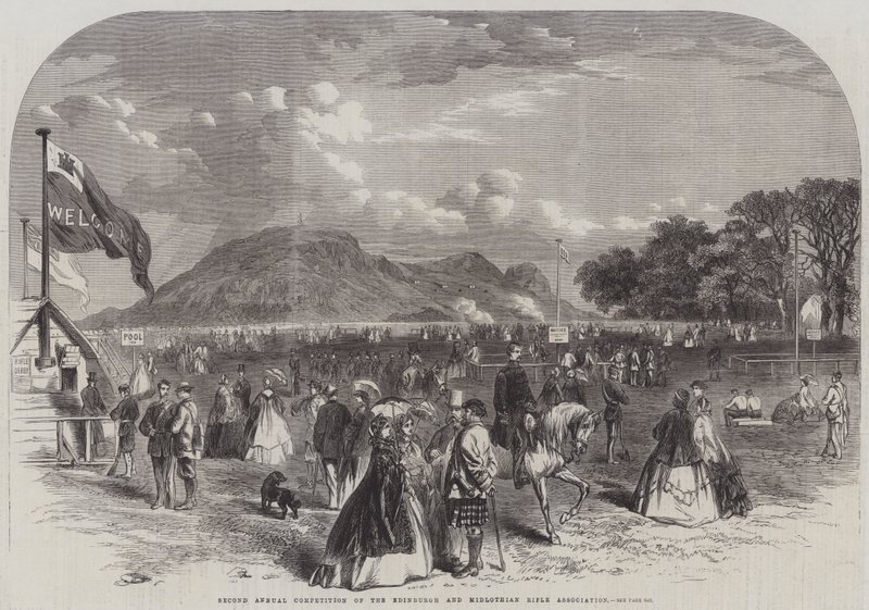 Zweiter jährlicher Wettbewerb der Edinburgh und Midlothian Rifle Association (Gravur) von English School