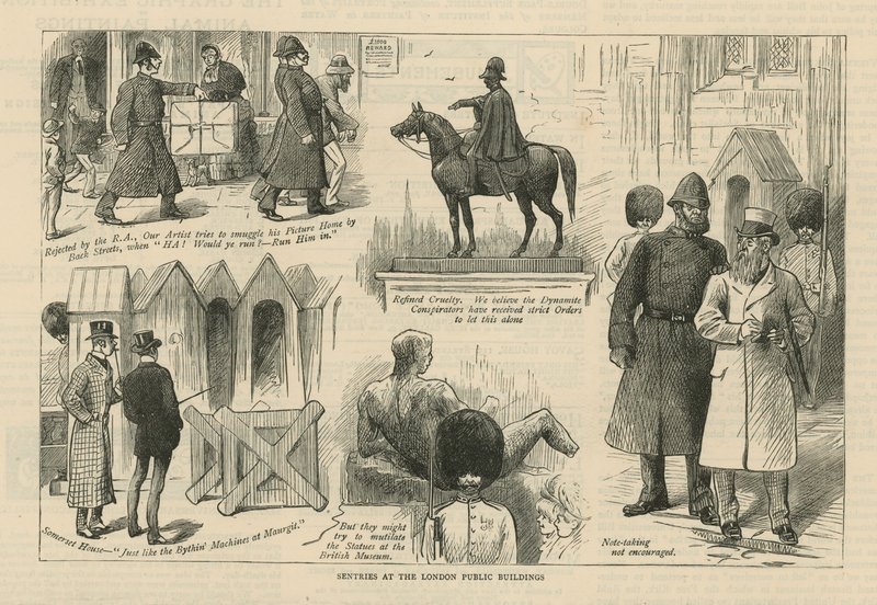 Wachen an den öffentlichen Gebäuden Londons von English School