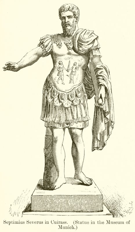Septimius Severus in Kürass (Statue im Museum von München) von English School