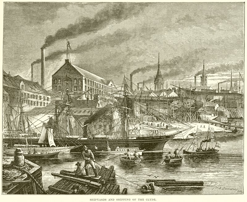 Werften und Schifffahrt des Clyde von English School