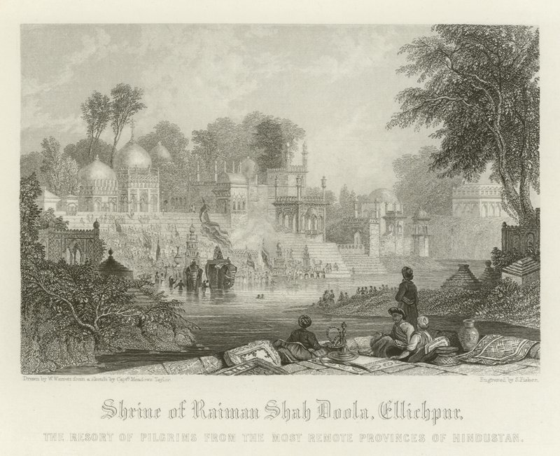 Schrein von Raiman Shah Doola, Ellichpur, Indien von English School