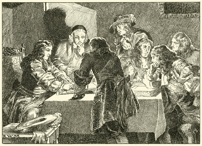 Unterzeichnung der Einladung an Wilhelm von Oranien von English School