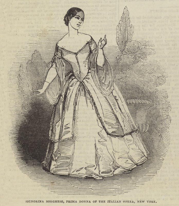 Signorina Borghese, Primadonna der italienischen Oper, New York von English School