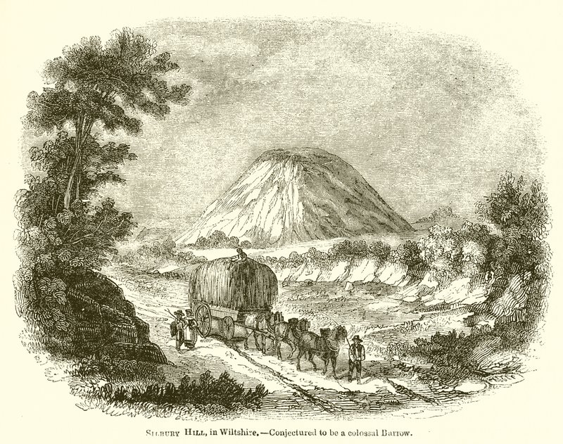 Silbury Hill, Wiltshire - Vermutlich ein kolossales Hügelgrab von English School