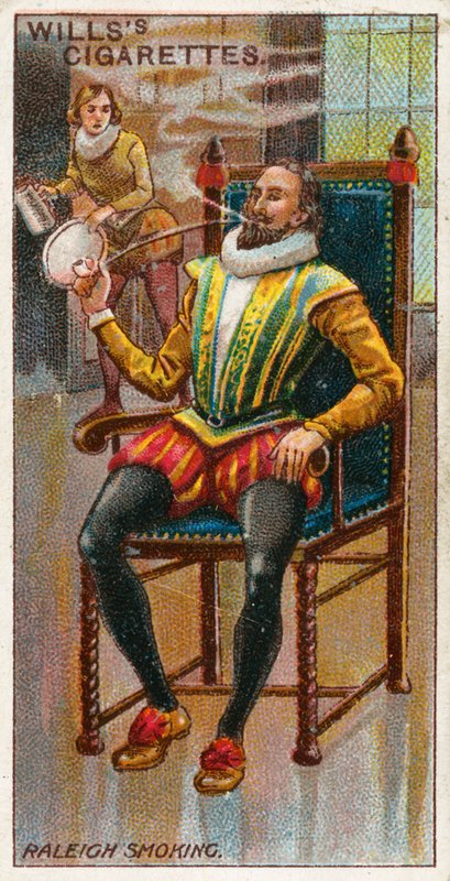 Sir Walter Raleigh raucht von English School