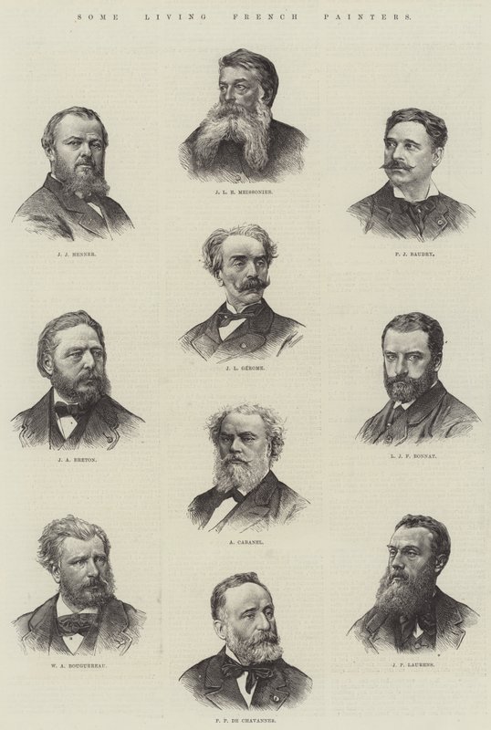Einige lebende französische Maler (Gravur) von English School
