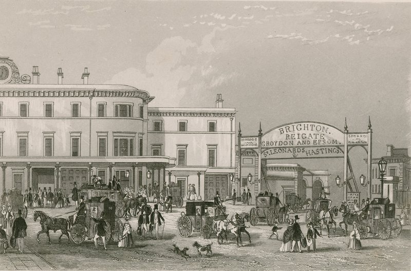 Bahnhof der South Eastern Railway, London Bridge von English School