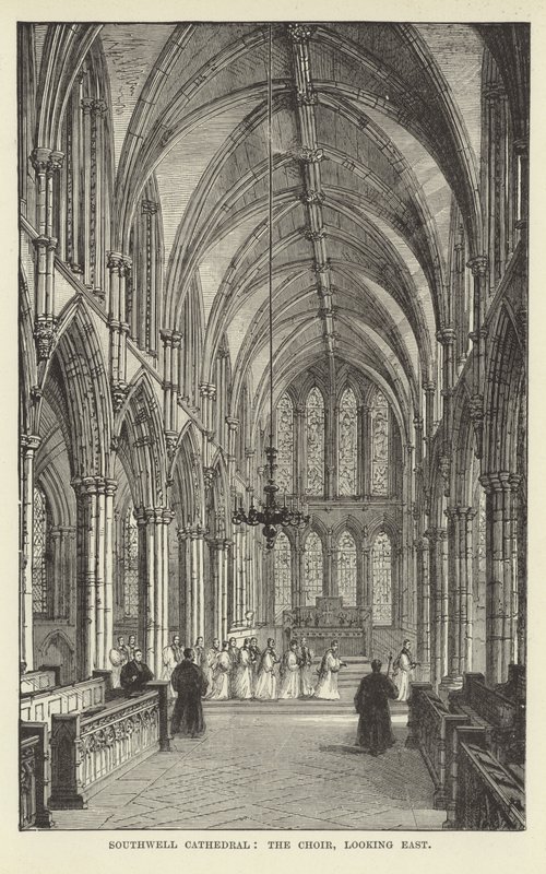 Southwell Kathedrale, der Chor, nach Osten blickend von English School