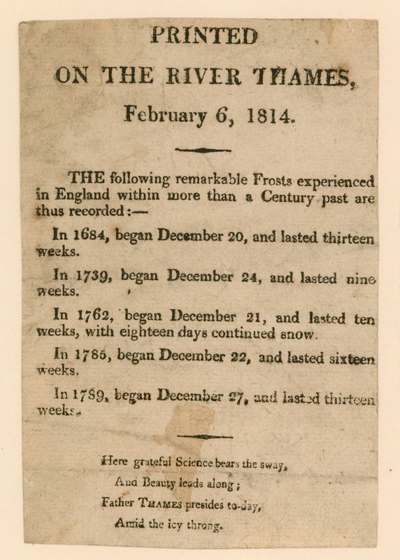Souvenir der Frostmesse von 1814 von English School
