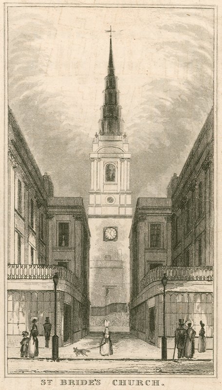 St Brides Kirche, Fleet Street, London von English School