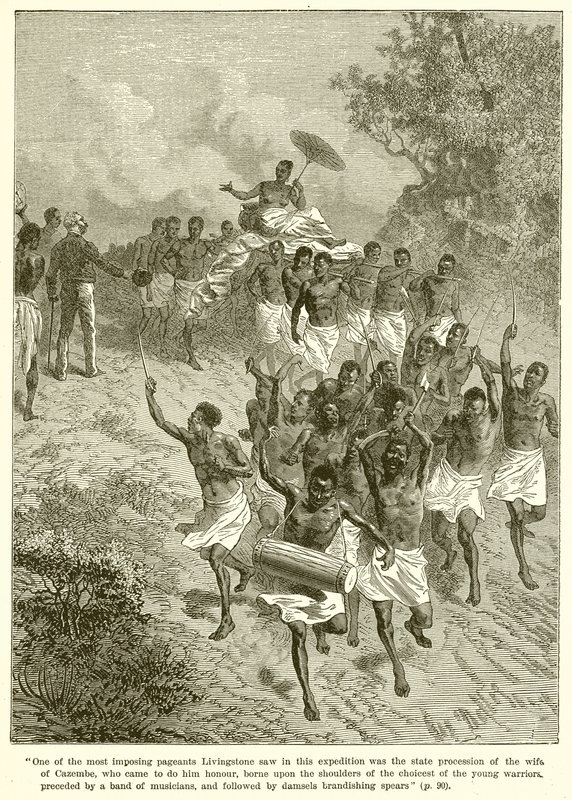Staatsprozession der Frau von Cazembe von English School