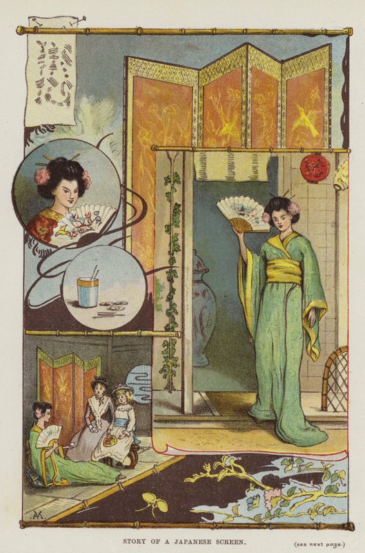 Geschichte eines japanischen Schirms von English School