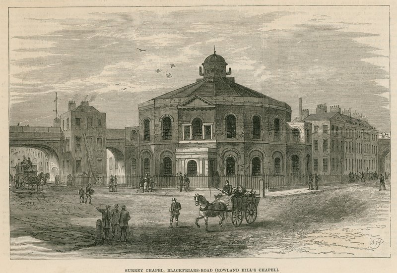 Surrey Chapel, Blackfriars Road, Southwark (Rowland Hills Kapelle) von English School
