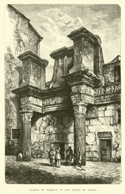 Tempel der Minerva im Forum von Nerva von English School