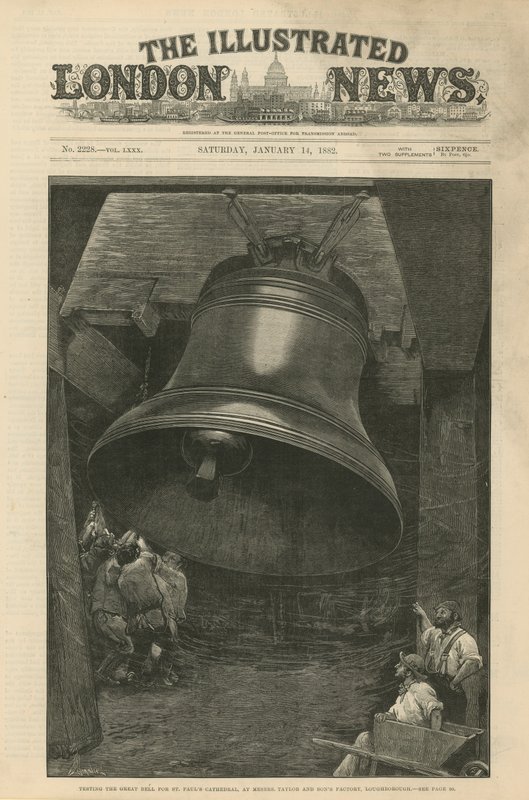 Testen der großen Glocke für die St. Pauls Kathedrale von English School