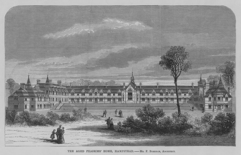 Das Heim der alten Pilger, Hampstead (Stich) von English School