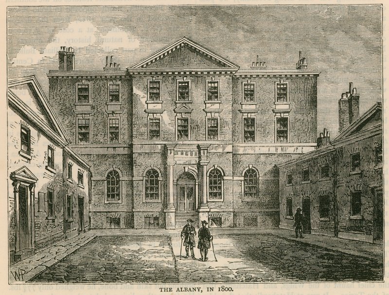 The Albany, London, im Jahr 1800 von English School