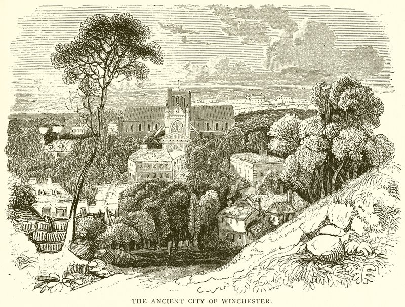 Die alte Stadt Winchester von English School