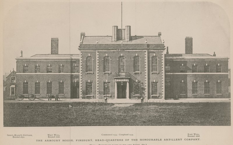 Das Waffenhaus, Finsbury, Hauptquartier der Ehrenwerten Artilleriegesellschaft von English School