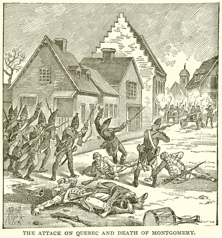 Der Angriff auf Quebec und der Tod von Montgomery von English School