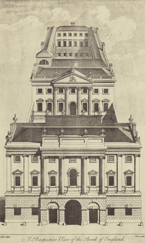 Die Bank von England, 1739 von English School