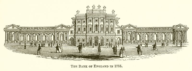 Die Bank of England im Jahr 1785 von English School