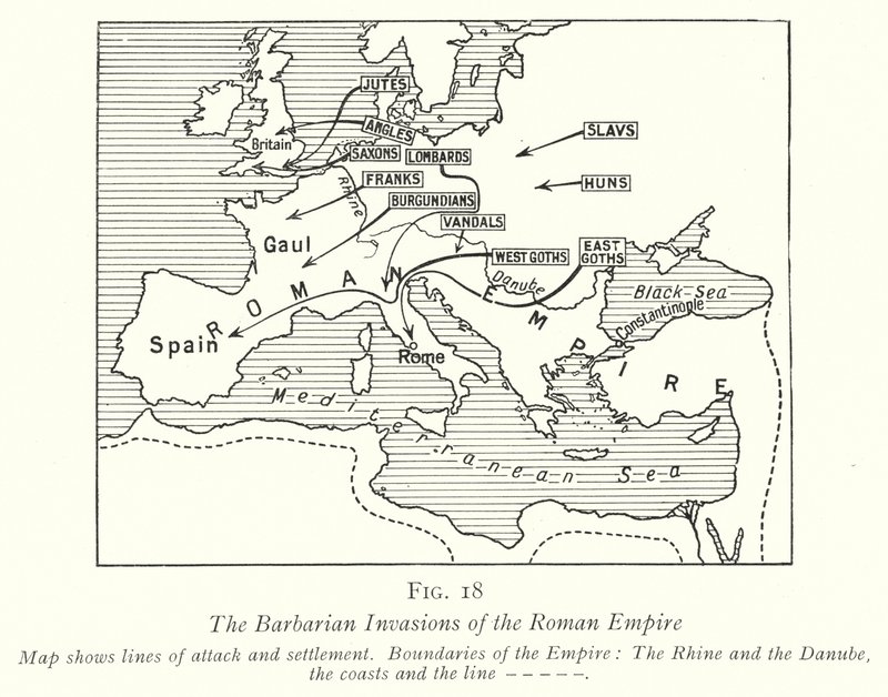 Die Barbarischen Invasionen des Römischen Reiches von English School