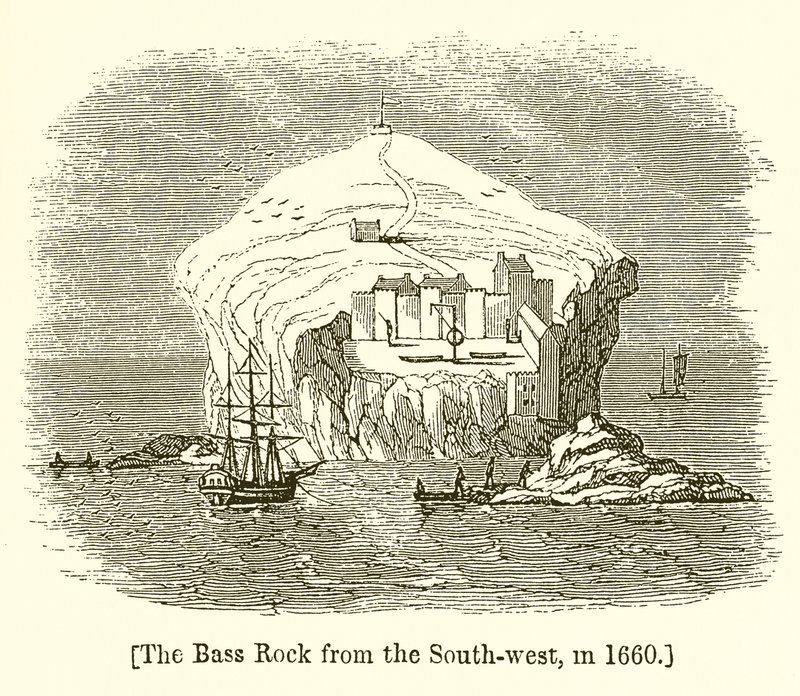 Der Bass Rock von Südwesten, 1660 von English School