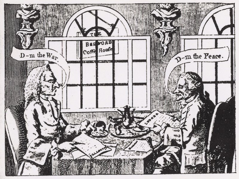 The Bedford Coffee House, Covent Garden, Mitte des achtzehnten Jahrhunderts von English School