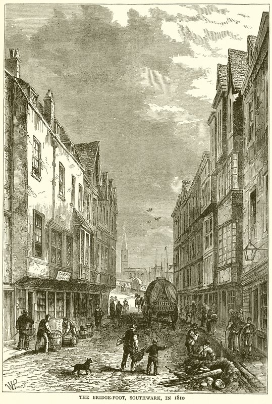 The Bridge-Foot, Southwark, 1810 von English School