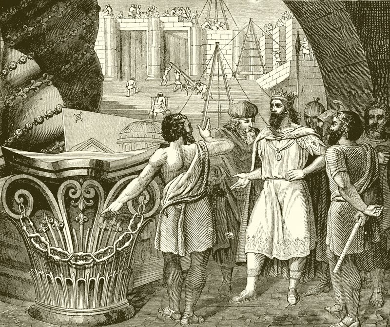 Der Bau des Salomonischen Tempels von English School