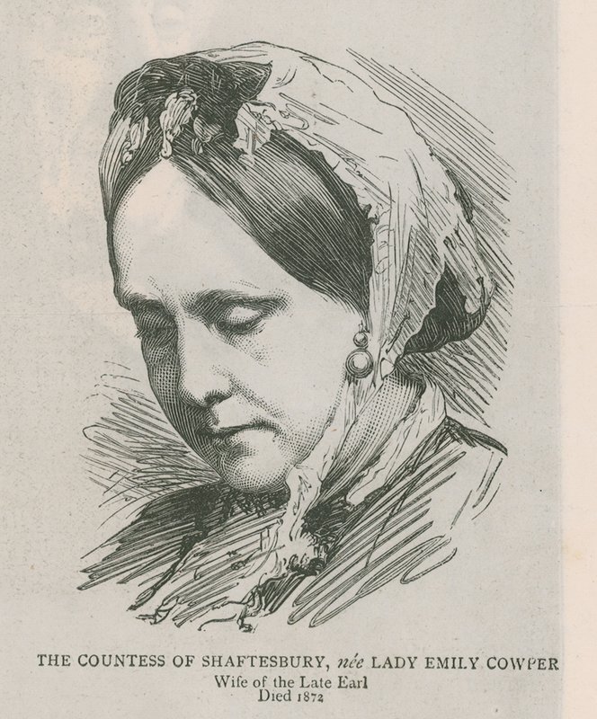 Die Gräfin von Shaftesbury, geborene Lady Emily Cowper von English School