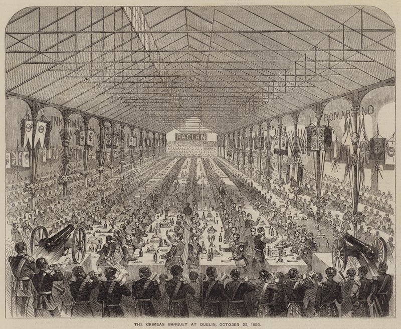 Das Krim-Bankett in Dublin, 22. Oktober 1856 (Gravur) von English School