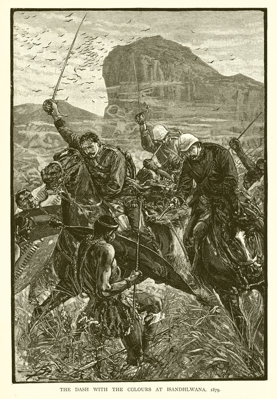 Der Sturm auf die Farben bei Isandhlwana, 1879 von English School