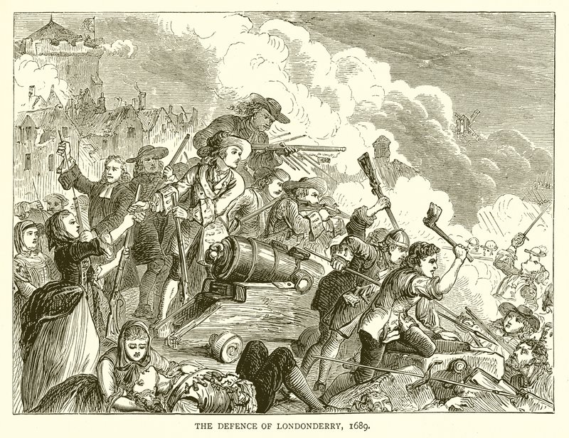 Die Verteidigung von Londonderry, 1689 von English School