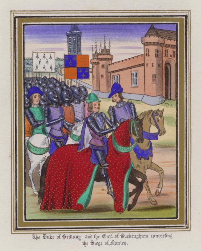 Der Herzog von Bretagne und der Graf von Buckingham planen die Belagerung von Nantes von English School
