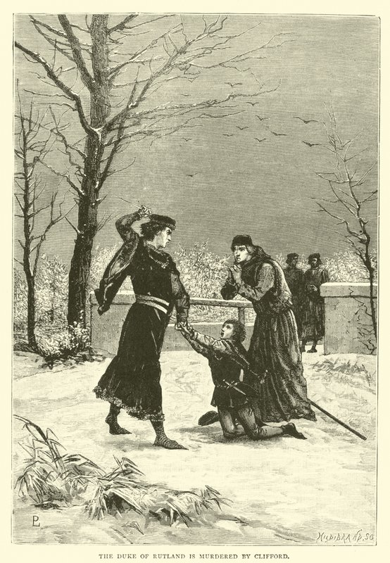 Der Herzog von Rutland wird von Clifford ermordet von English School