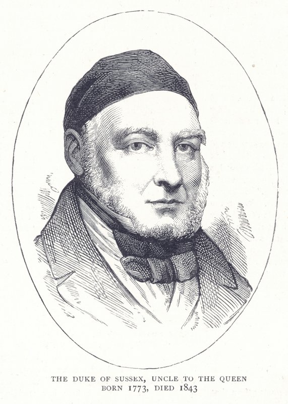 Der Herzog von Sussex, Onkel der Königin, geboren 1773, gestorben 1843 von English School