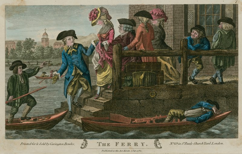 Die Fähre, Themse, London von English School