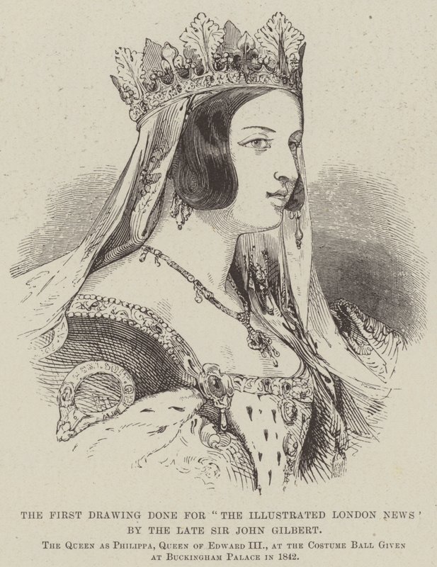 Die erste Zeichnung für "The Illustrated London News" von dem verstorbenen Sir John Gilbert von English School