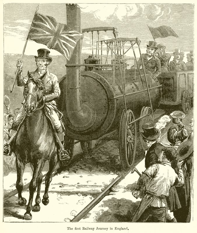 Die erste Eisenbahnfahrt in England von English School