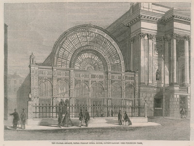 Die Blumenarkade, Royal Italian Opera House, Covent Garden von English School