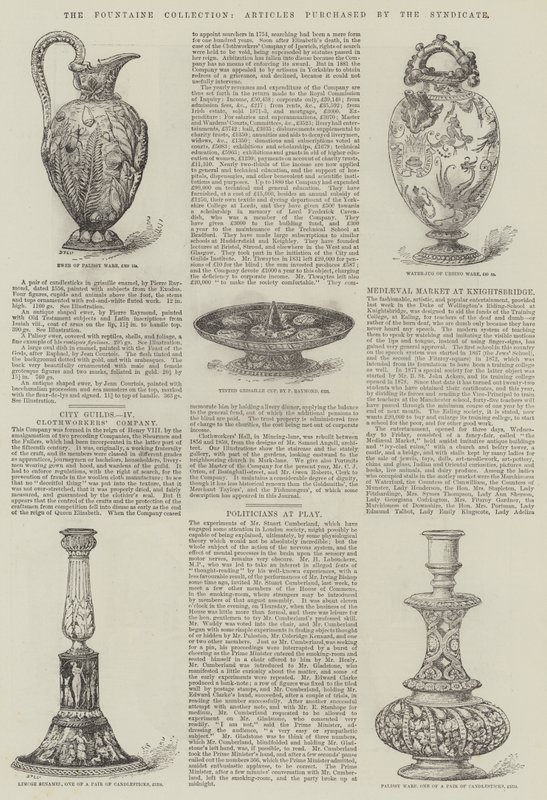 Die Fountaine-Sammlung, von der Syndikat gekaufte Artikel (Gravur) von English School