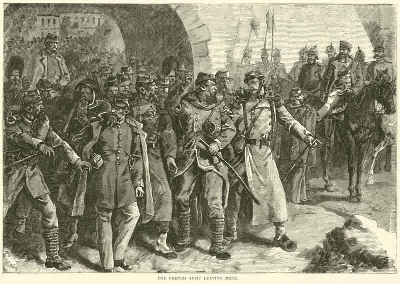 Die französische Armee verlässt Metz, Oktober 1870 von English School
