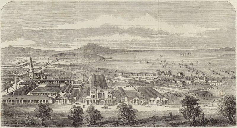 Die Geelong- und Melbourne-Eisenbahn von English School