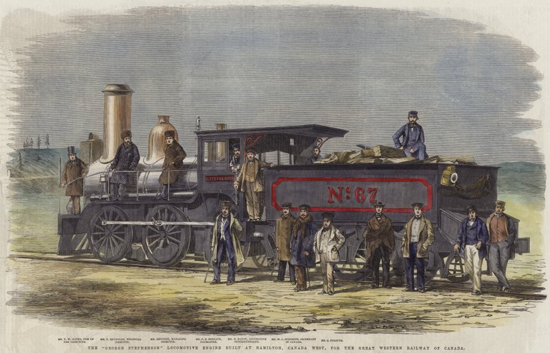 Die George Stephenson Lokomotive gebaut in Hamilton von English School