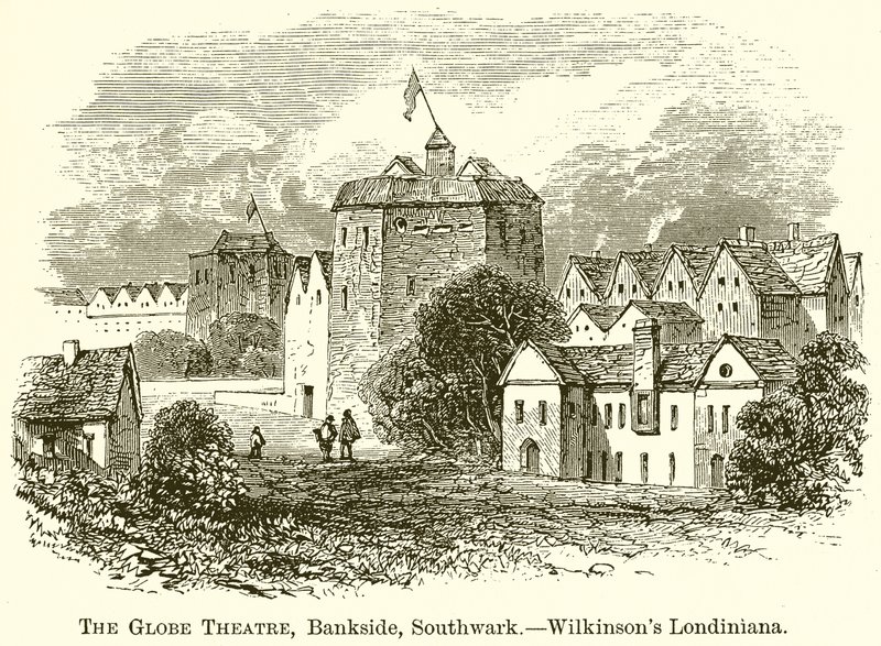 Das Globe Theatre, Bankside, Southwark - Wilkinsons Londiniana von English School