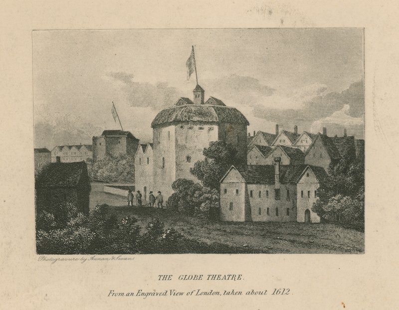 Das Globe Theatre, Bankside, Southwark, London von English School