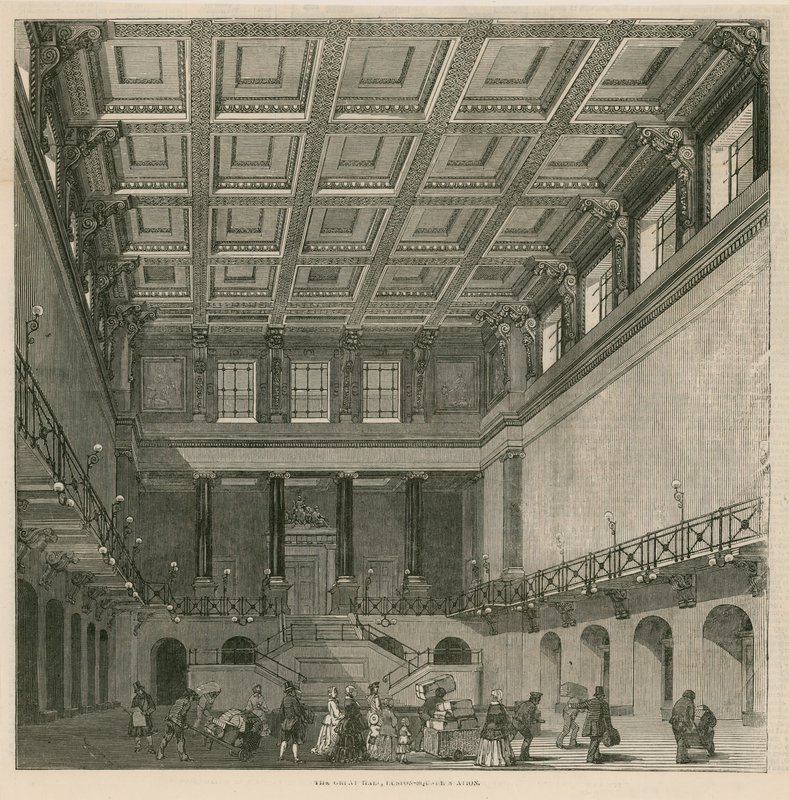 Die Große Halle, Euston Square Bahnhof, London von English School
